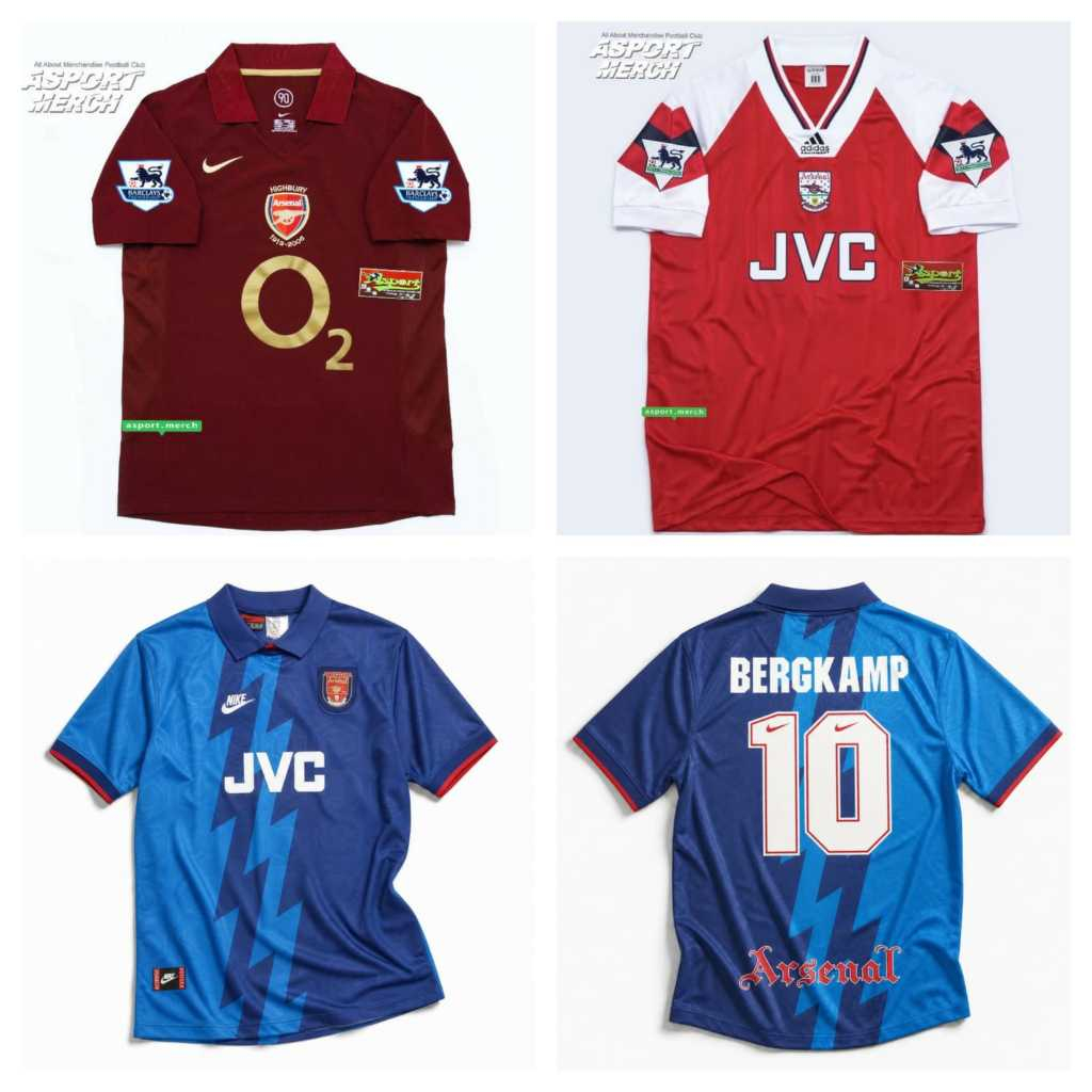 KOLEKSI RETRO ARSENAL HOME AWAY THIRD 1992 - 06