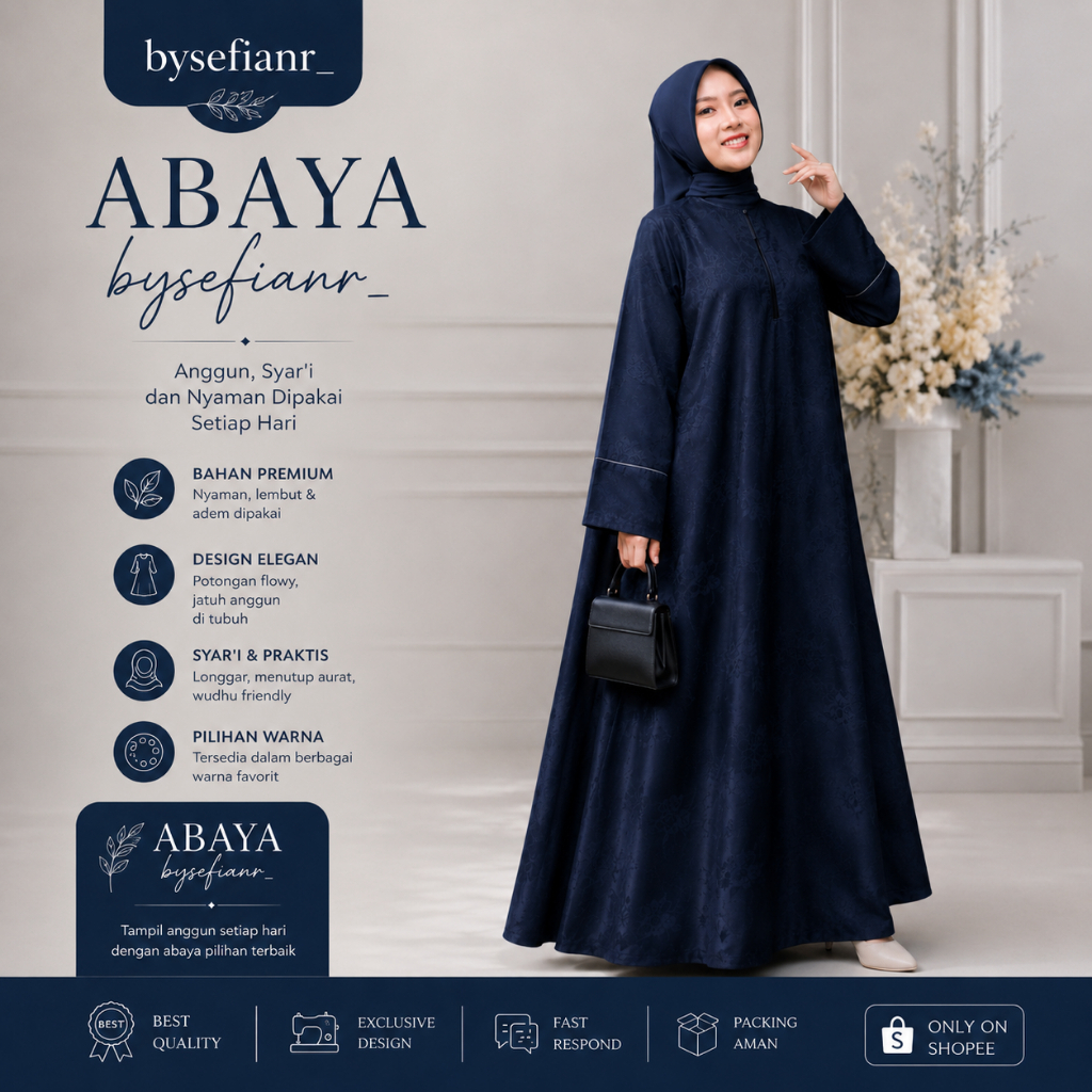 Abaya Asli  Arab Saudi Size S Premium Jastip bysefianr