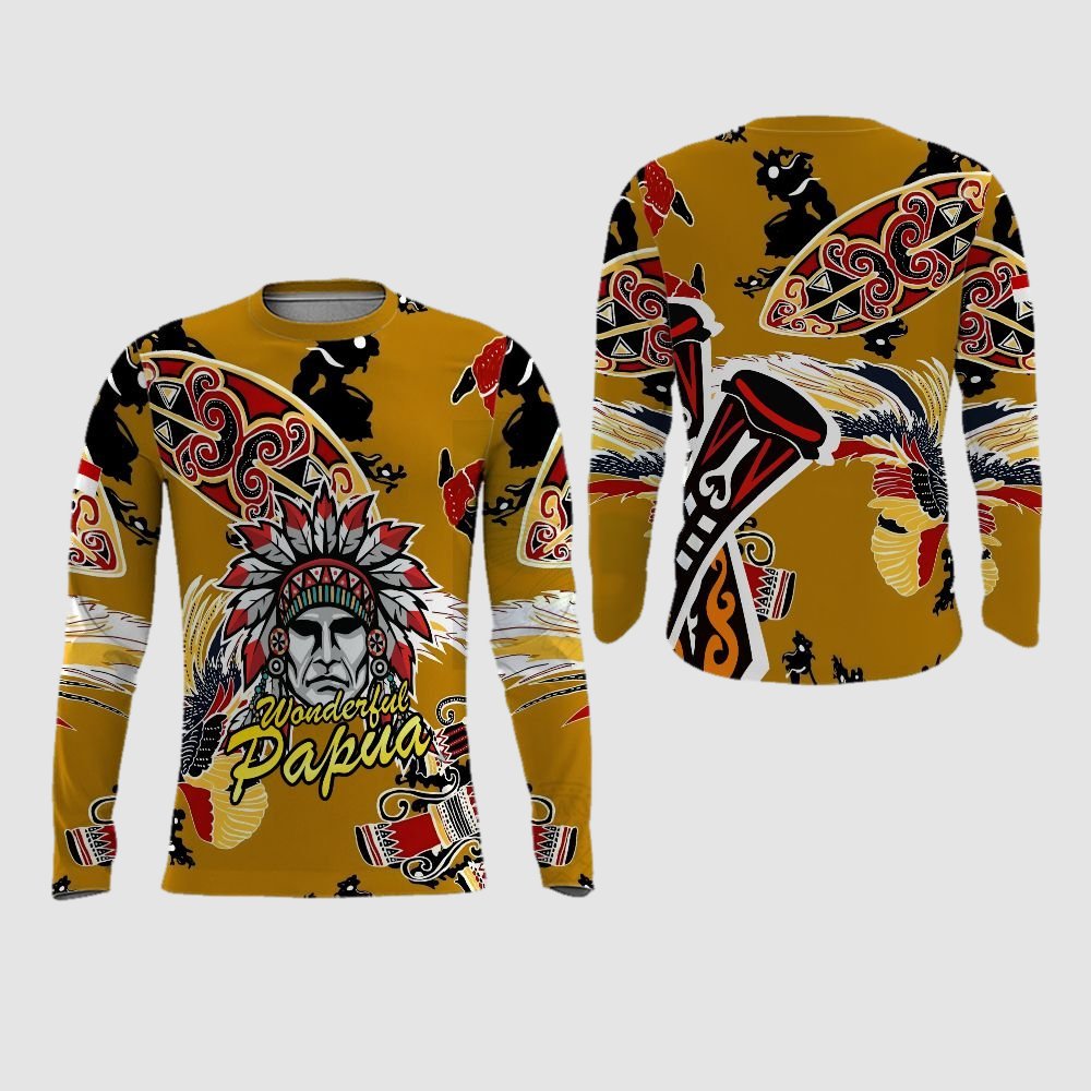 Baju Kaos Papua Pria / Jersey Motif Batik Papua / Kaos Etnik Papua Full Print Custom Nama