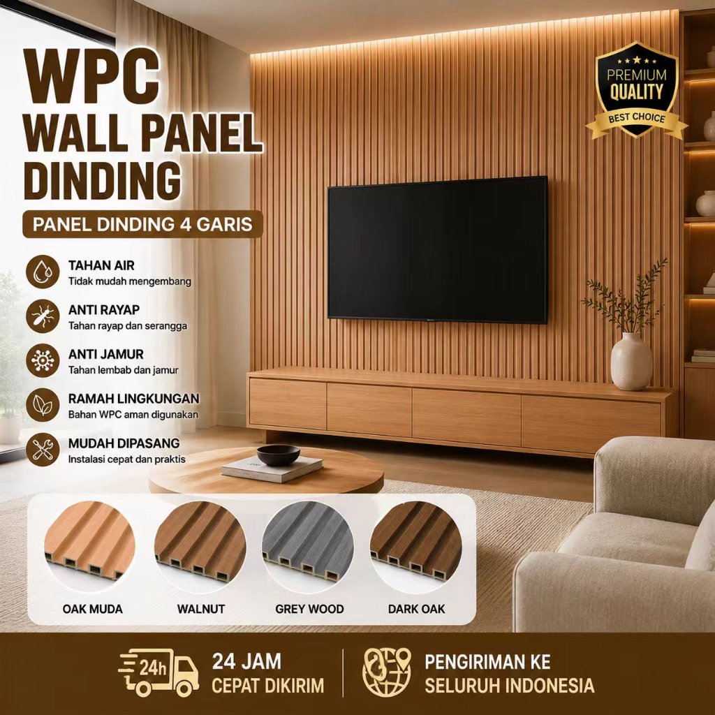 NEW PRODUK 3M/2.9M/WPC WALLPANEL DINDING/WPC WALL PANEL/WOOD WALLPANEL WPC/WALL PANEL PVC /WPC/ WPC
