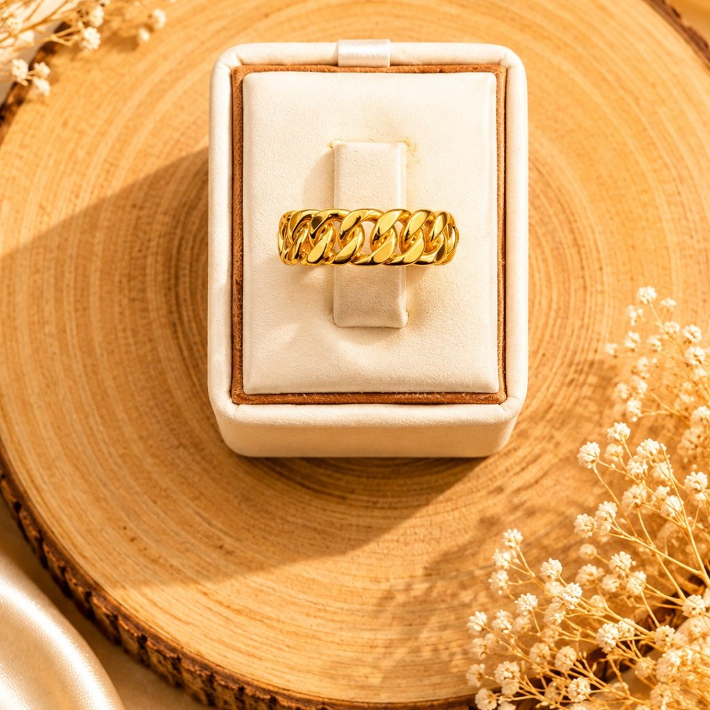 Cincin Dewasa Emas Muda Rantai berat 2 gram