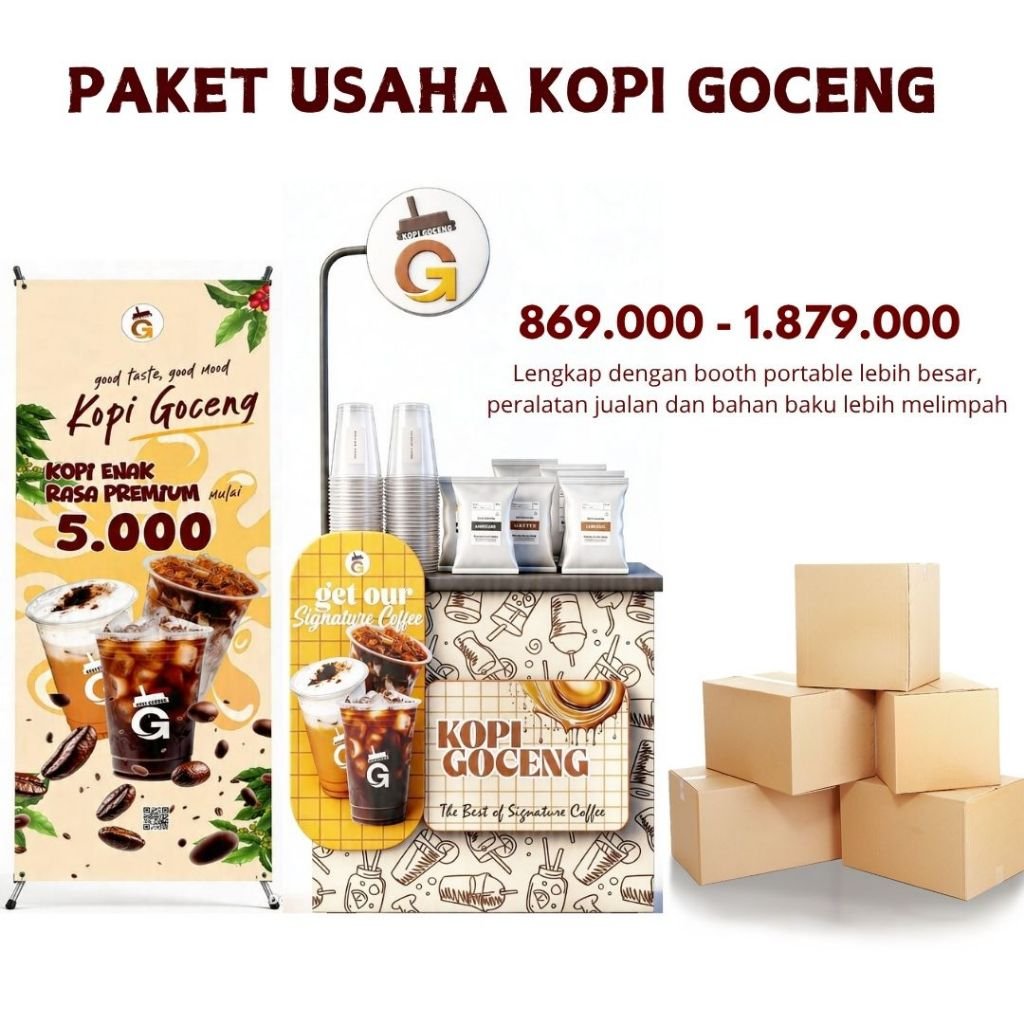 PAKET USAHA MINUMAN KEKINIAN KOPI GOCENG (FRANCHISE MINUMAN KOPI HITS 2026 - 2027)