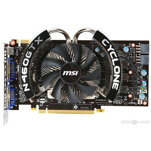 VGA MSI Cyclone NVIDIA GeForce GTX 460 1gb 256bit ddr5