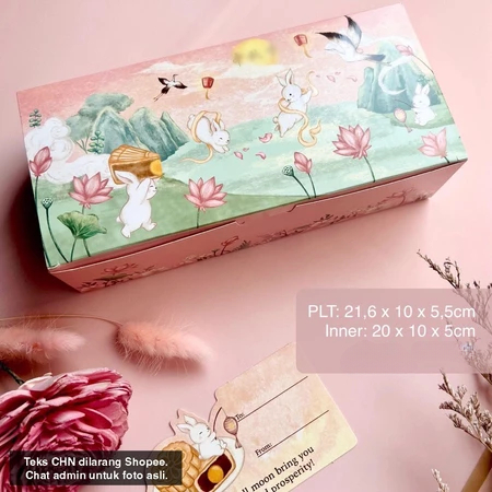 Box Mooncake Box Kelinci Kotak Mooncake Dus Sincia Box Isi 2 Ukuran 125gr- 150gr Kotak Packaging Ham