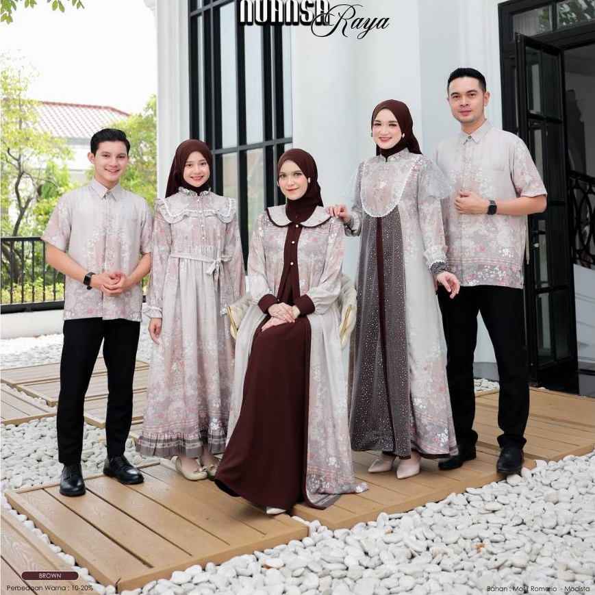 SARIMBIT NUANSA RAYA BY SS HIJAB - SARIMBIT KELUARGA - SARIMBIT LEBARAN - COUPLE KELUARGA - BAJU LEB