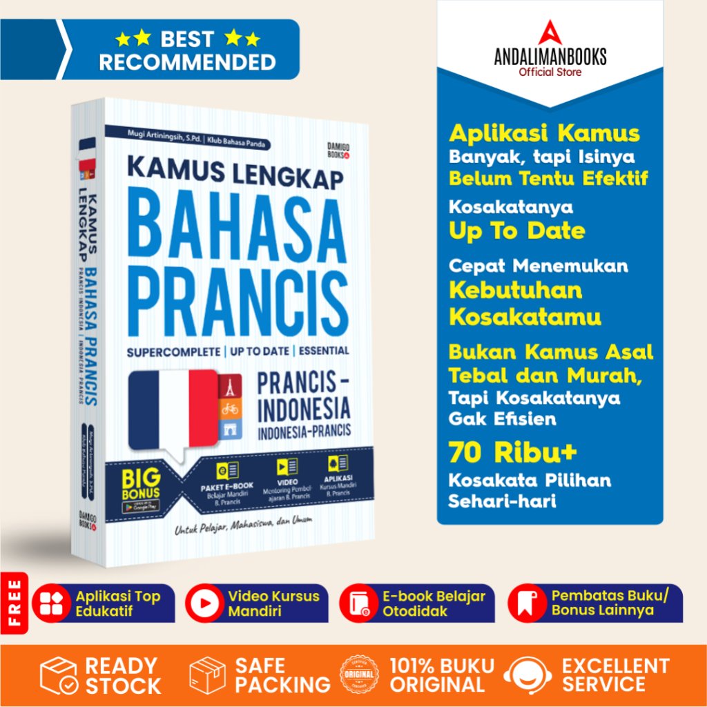 KAMUS Bahasa PRANCIS -  Kamus Lengkap Bahasa Prancis