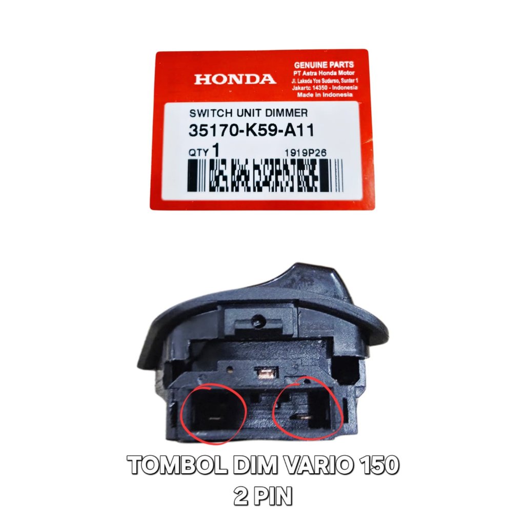 Tombol Dimmer Vario 150 2 Pin 35170K59A11