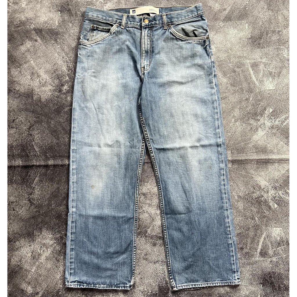 GAP Loose Fit Celana Panjang Jeans Light Blue Size 35 Denim Blue