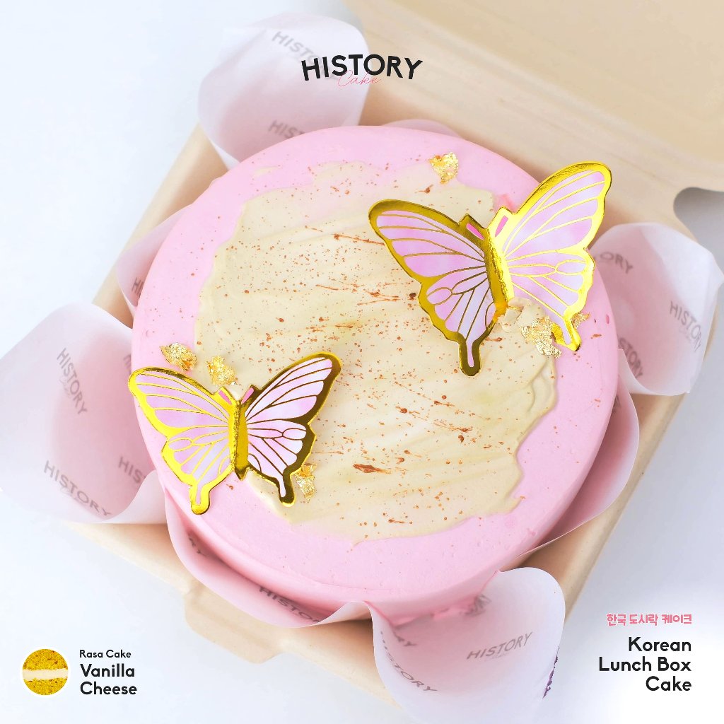 Historycake Korean Cake Lunch Box Kue Tart Korea Rasa Vanilla Cheese Viral Bandung