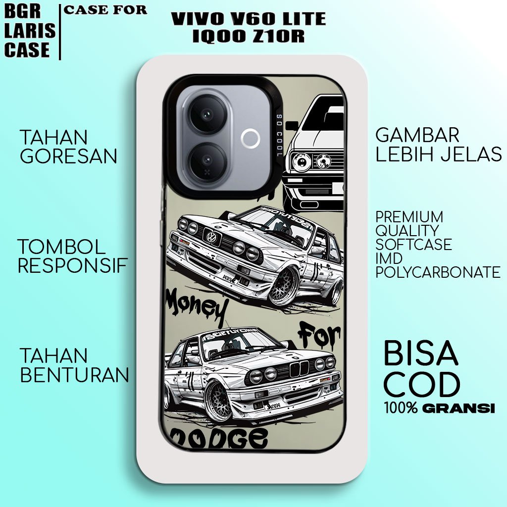 CASE VIVO V60 LITE - IQOO Z10R - SO COOL HOLOGRAM PREMIUM - Motif BMW - Casing Softcase HYBRID IMD P