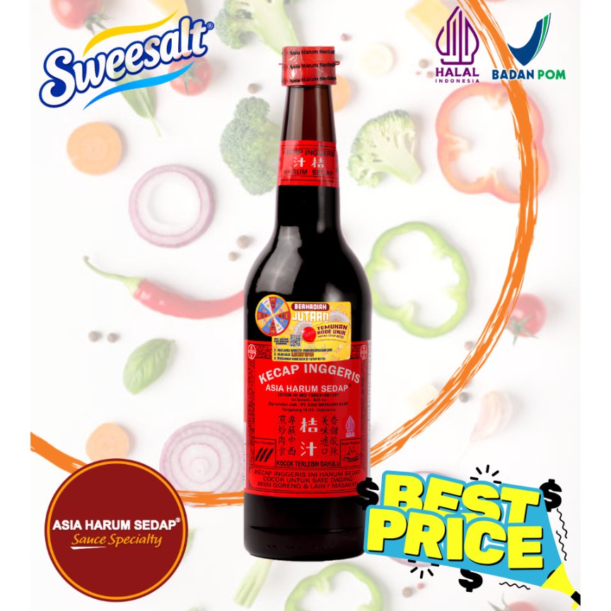 Kecap Inggeris Asia Harum Sedap - Kecap inggris harum sedap 620ml