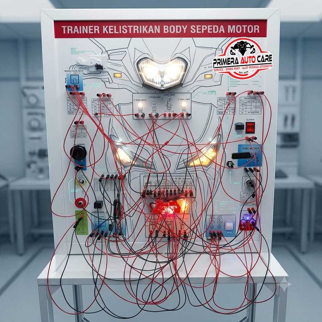 Trainer Kelistrikan Body Sepeda Motor Alat Peraga Motorcycle Wiring Diagram
