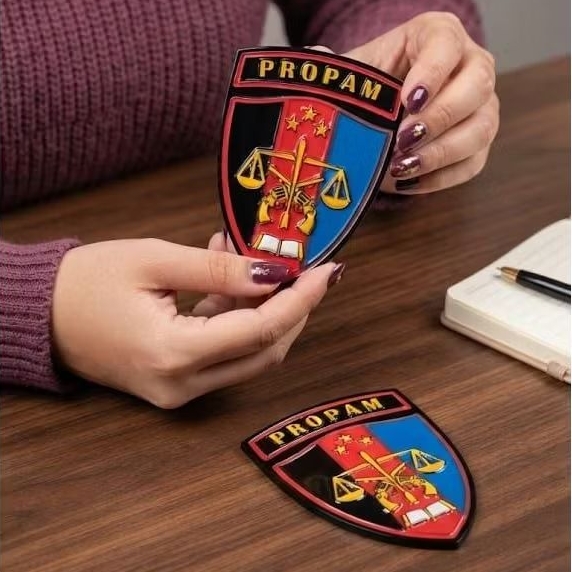 Stiker Embos propam timbul Stiker Propam