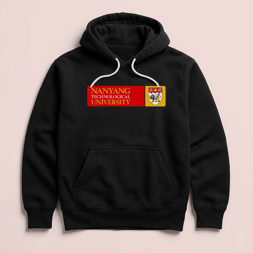 Hoodie NTU Nanyang Technological University Singapore Unisex Sweater Fleece Black Hitam Cloth