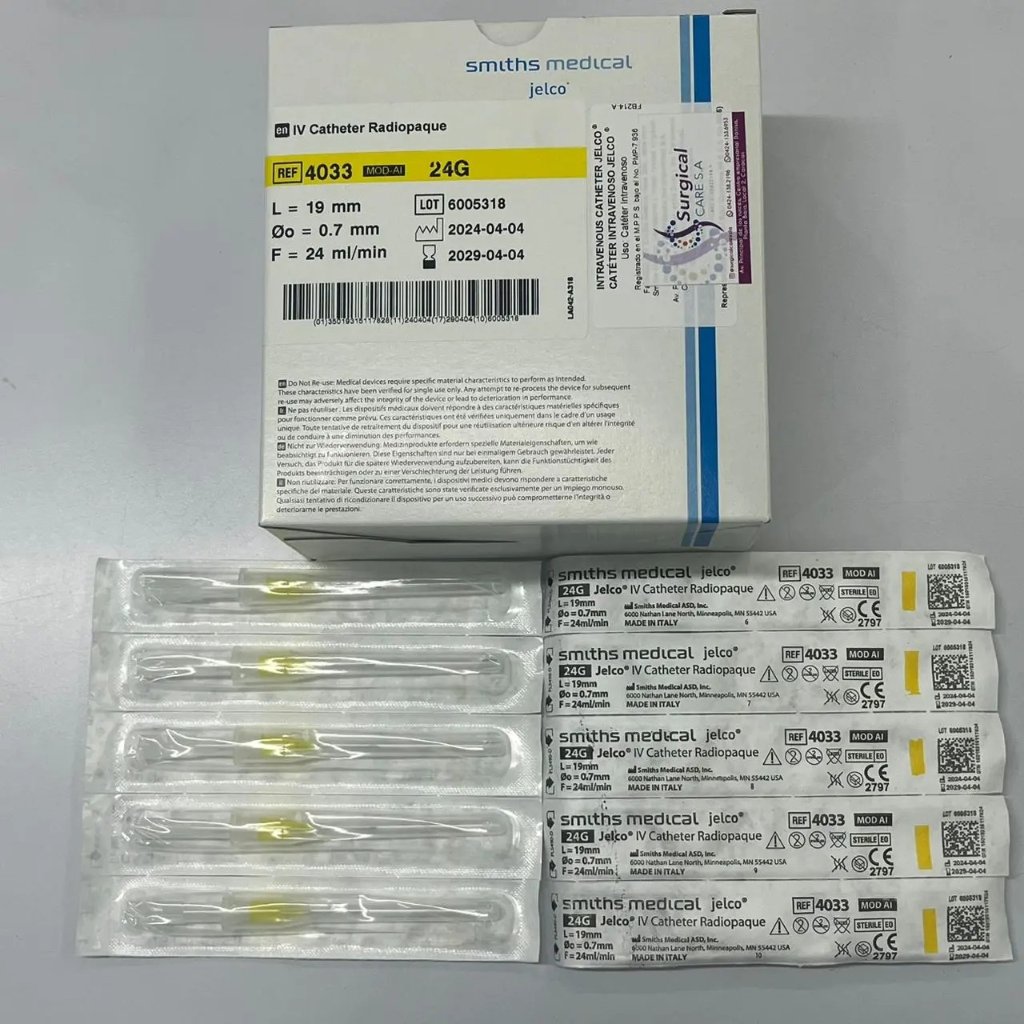 IV Cath Jelco Smith Medical Radiopaque 24G  IV