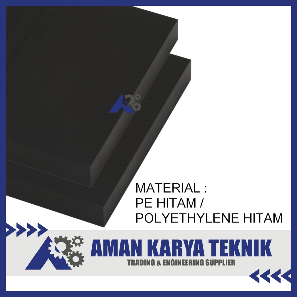 Nylon/PE Hitam Lembaran ( PE Sheet Black ) 15 mm x 8 cm x 13 cm