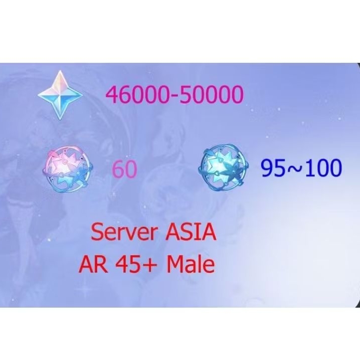 Akun Genshin Impact Reroll AR 45 Male [ASIA] 370-400x Gacha