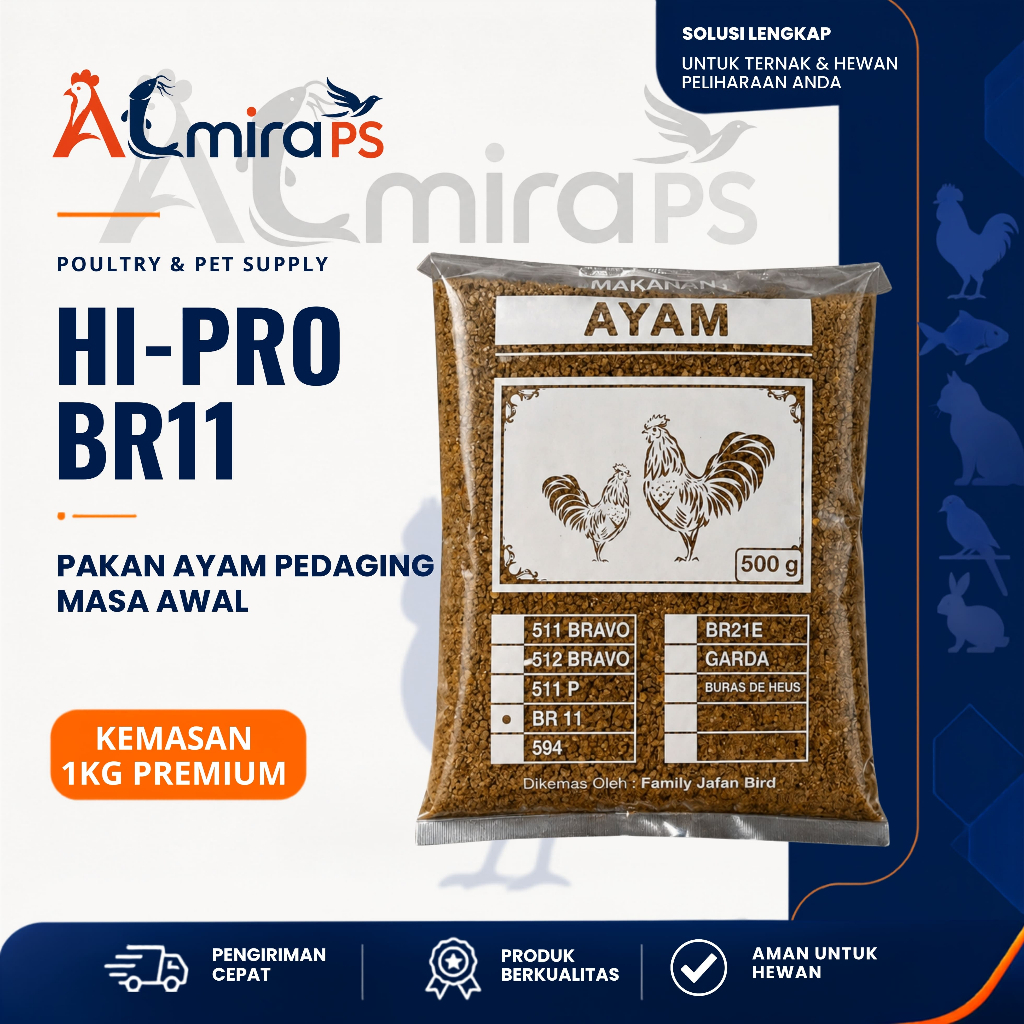 PAKAN AYAM BR11 POKPHAND 1 KG PAKAN AYAM BEBEK ANGSA JANGKRIK KEMASAN PREMIUM