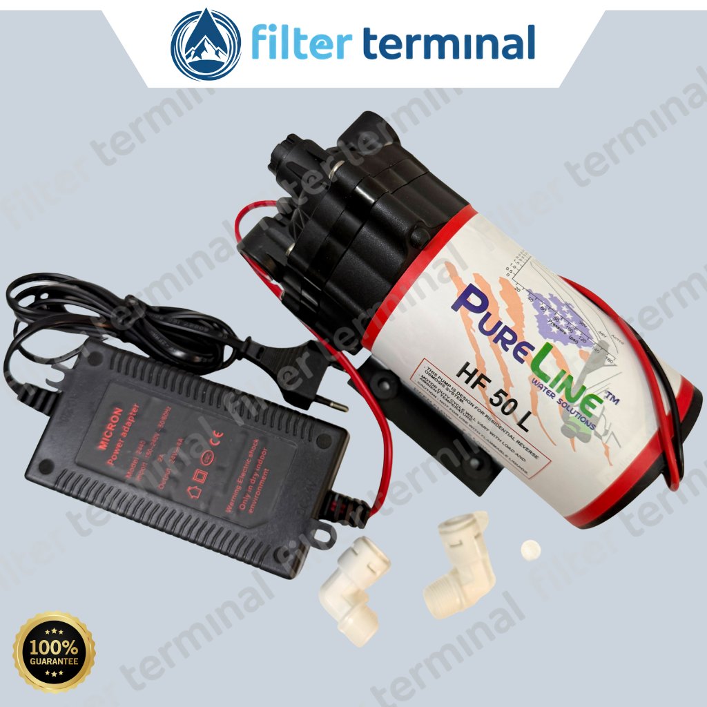 Pompa Booster HF 50L - 24V 4A Pureline / Pompa Booster Pureline 24v 4a HF 50L 400 - 500 Gpd