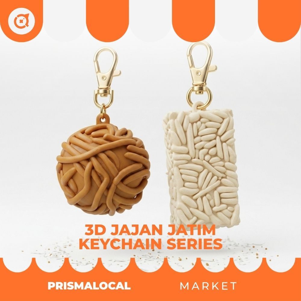 Keychain Gantungan Kunci 3D Jajan Jatim Carang Mas Malang Bipang Pasuruan Aksesoris Tas Lucu Unik So