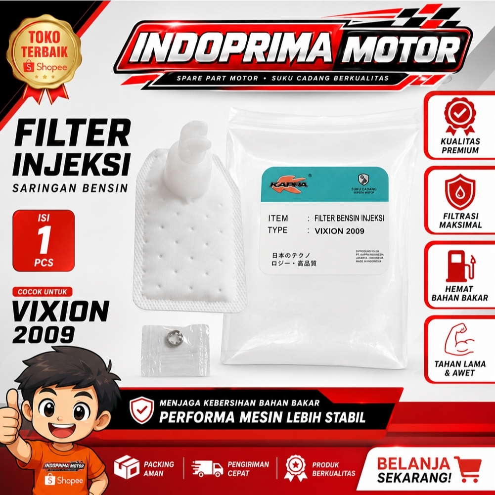 KAPPA  PAMPERS VIXION 2009. SARINGAN FUEL PUMP INJEKSI YAMAHA VIXION OLD 2009
