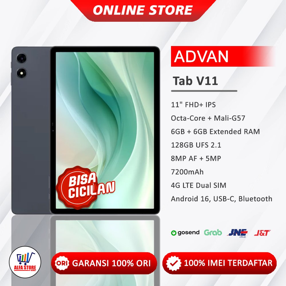 Advan Tab V11 RAM 6/128GB Garansi Resmi