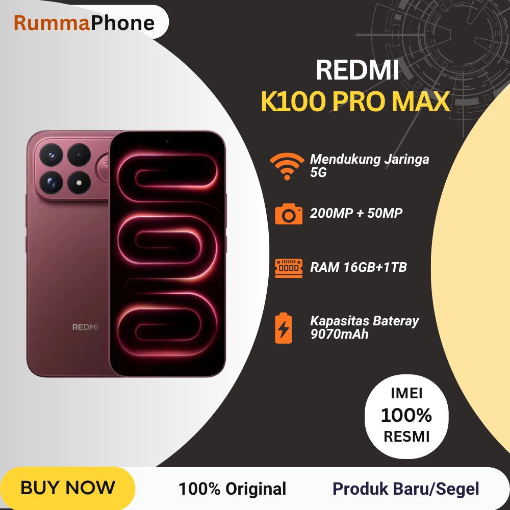 Redmi K100 Pro Max 5G Snapdragon 8 Elite Gen 5 6.9''AMOLED 9070mAh 100W Android 16