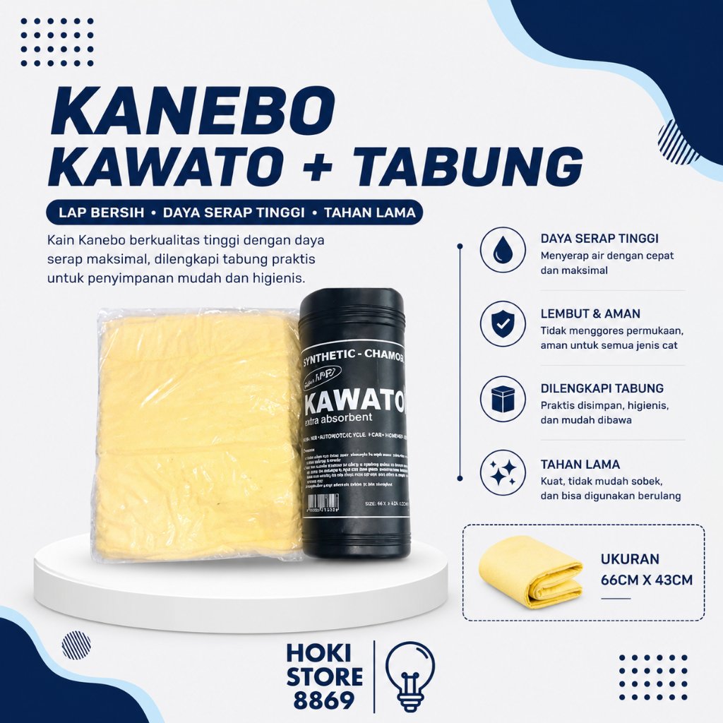 Kanebo Kawato Jumbo Ukuran Besar Lap Kanebo Kualitas Terbaik