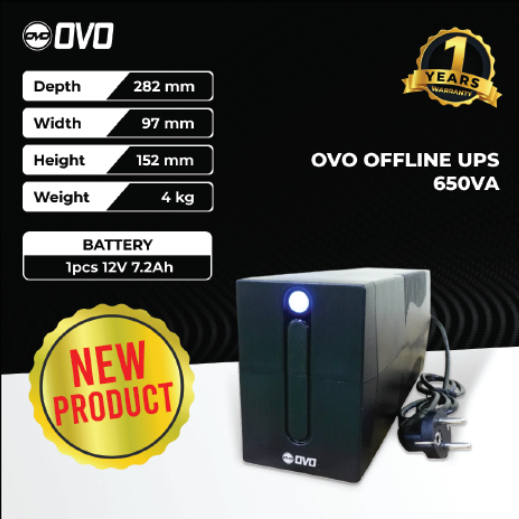 UPS OVO 650VA UPS Komputer PC UPS Listrik 650VA LED Indicator Batam
