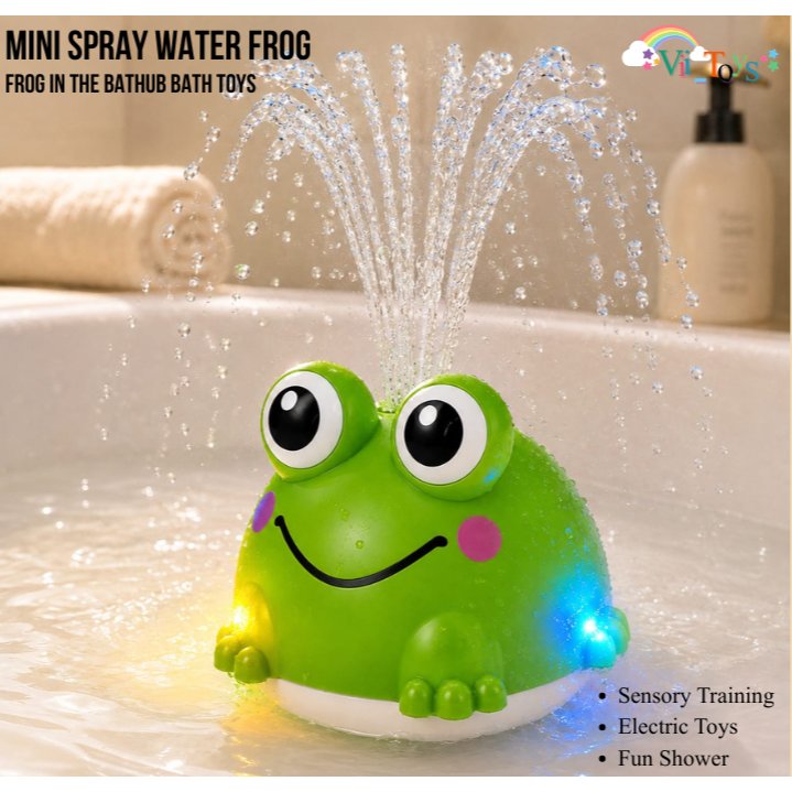 Mainan Mandi Anak Mini Spray Water Frog In The Bathub Bath Toys Electric Toys Fun Shower Ed19A