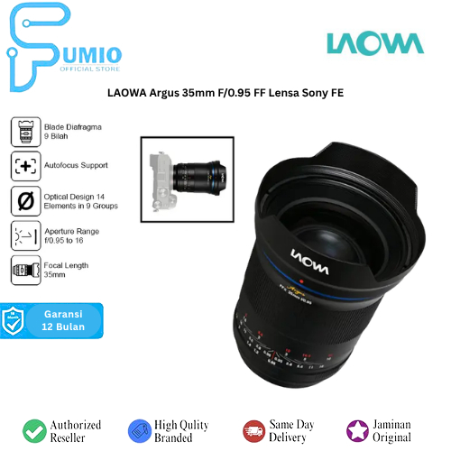 LAOWA Argus 35mm f/0.95 FF Lens Kompatibel Sony FE (X01) Resmi