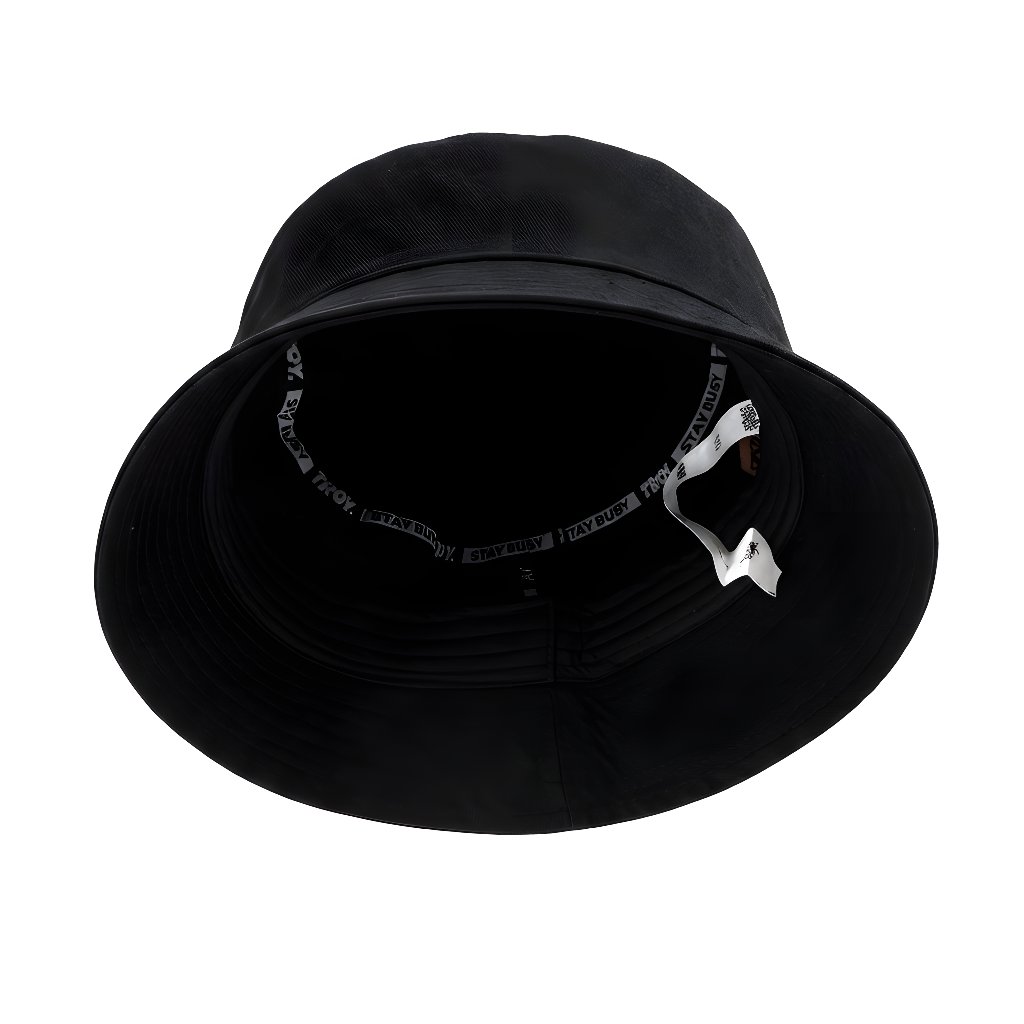 Troy Company Bucket Hat Black Rune - Topi Bucket Hitam BHD 3708