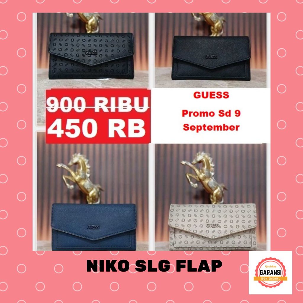 Dompet Guess seri NIKO SLG FLAP 100% Original Store
