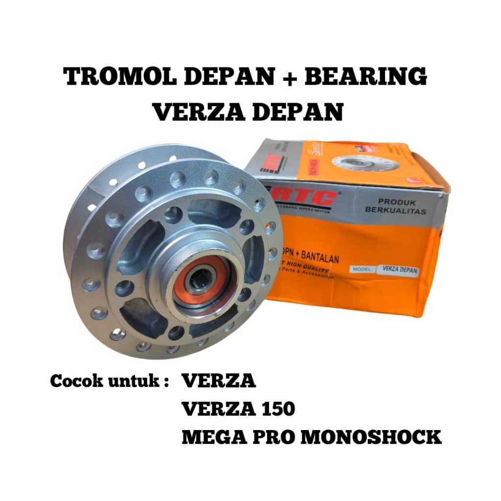 TROMOL DEPAN + BOSH + BEARING VERZA DEPAN / VERZA 150 / MEGA PRO MONOSHOCK RTC