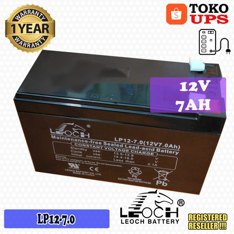 Baterai APC 12V 7AH LEOCH LP12-7 12V 7AH | 12V 7.2AH | LEOCH DJW127