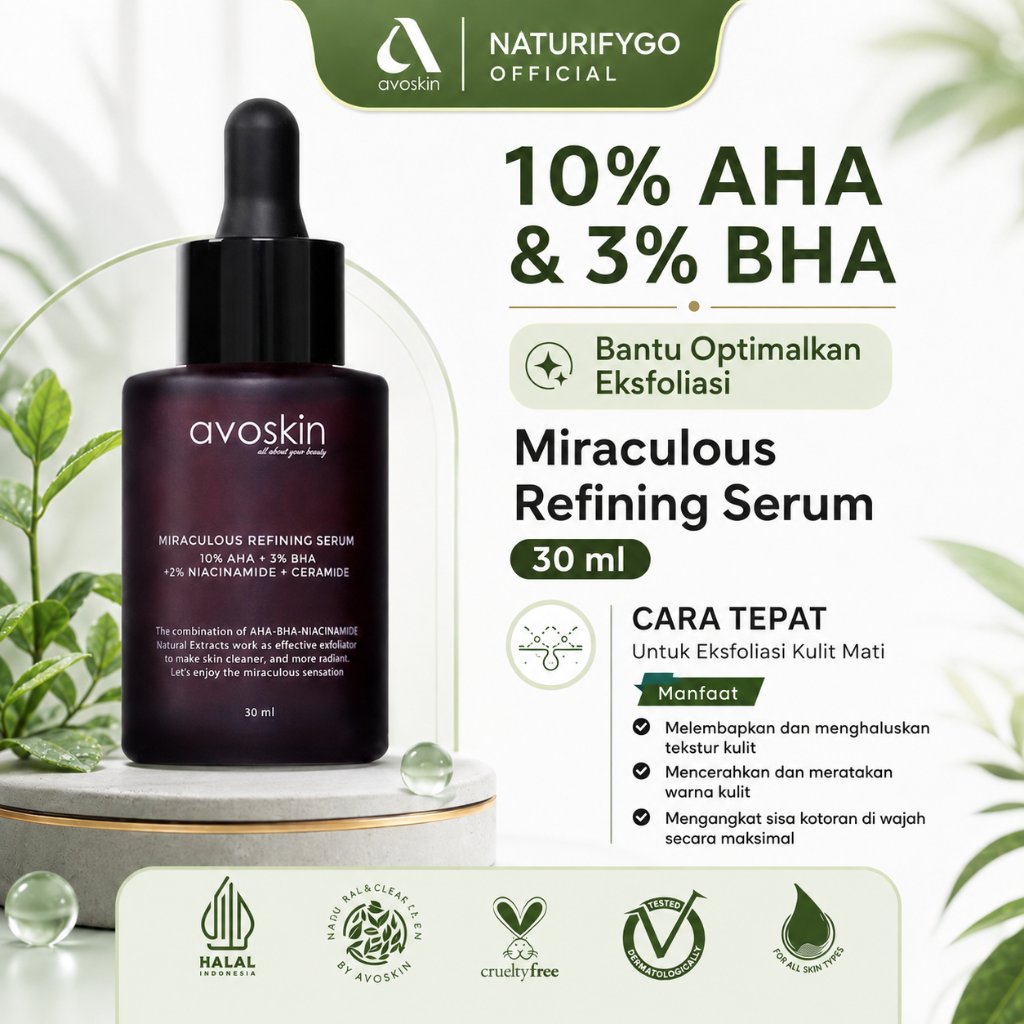 Avoskin Miraculous Refining Serum 30 ml ( FREE GIFT) [Exfoliating Serum]