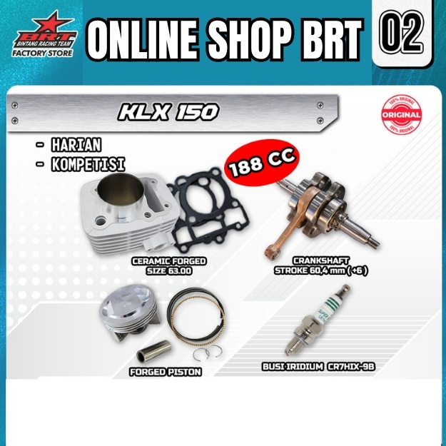 PAKET TRABAS SUPER BRT 2 4 7 16 KLX 150 DTRACKER 150 Paket Bore Up 170CC 188CC