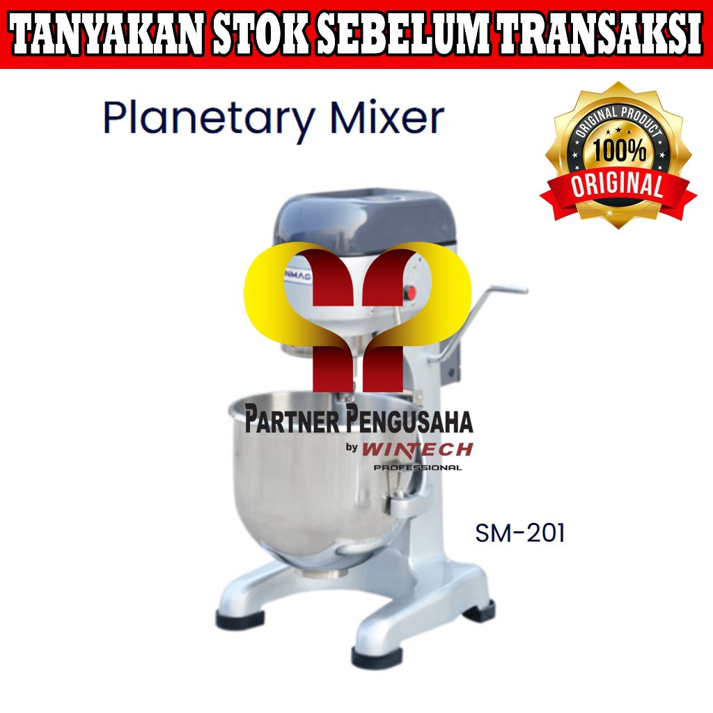 Sinmag SM-201 & SM-401 Planetary Mixer With New Spiral Hook - Mixer Adonan Roti Kue Dalam Jumlah Bes