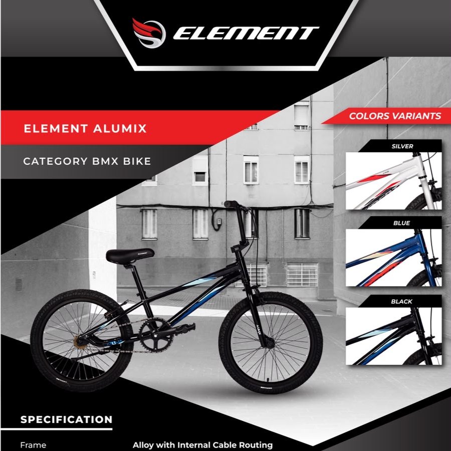 Sepeda Bmx 20 inch Element Alumix Frame Alloy Sepeda Bmx 20 Inch Element Alumix Terbaru