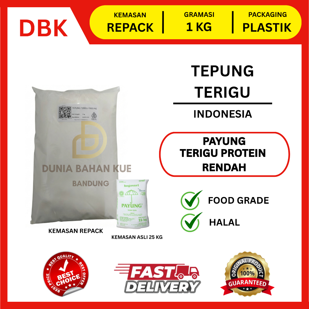 TERIGU PAYUNG / TEPUNG TERIGU PAYUNG BOGASARI || 1 KG
