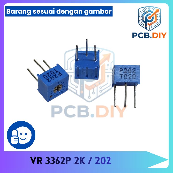 3362P trimpot variabel resistor Presisi 2K 2k 202 3362 p 3362 P 202