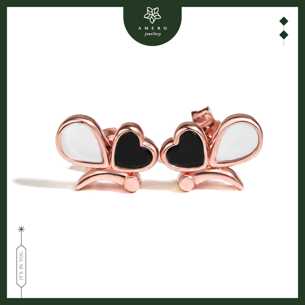 Anting Emas Rose Gold 17K Onix OE-75 Amero Jewellery