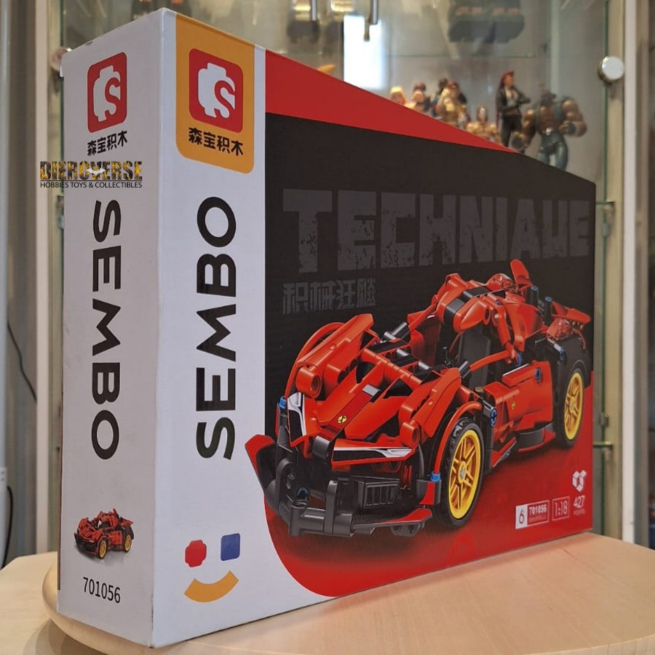 SEMBO BLOCK BRICK ORIGINAL TECHNIC TECHNIAUE SPORTS CAR 1:18 RED 701056 MISB NEW