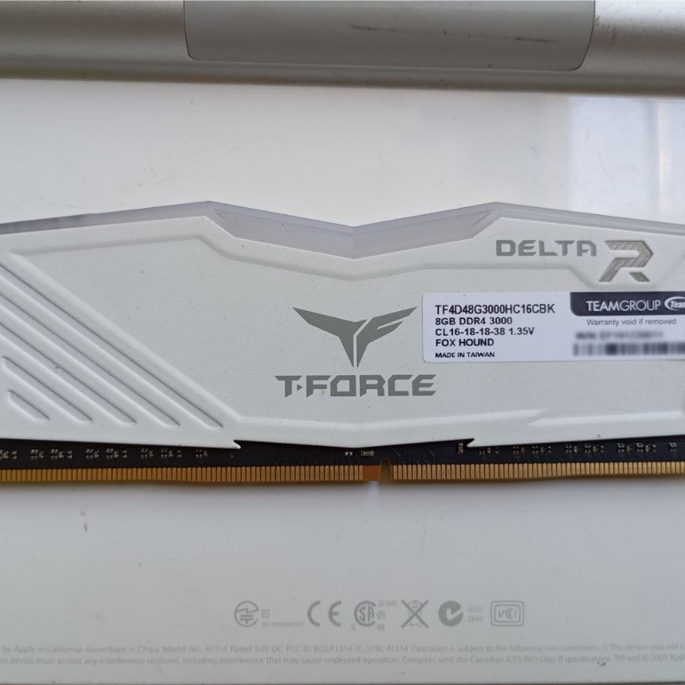 RAM T-Force Delta RGB White 8GB DDR4 3000MHz CL16 Bekas Garansi Fox Hound