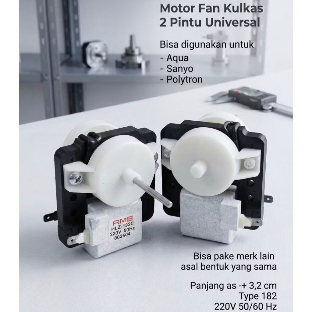 Motor Fan Kulkas 182 / Mesin Dinamo Pendingin Kulkas Showcase Motor Fan Kulkas Universal 182 AQUA / 