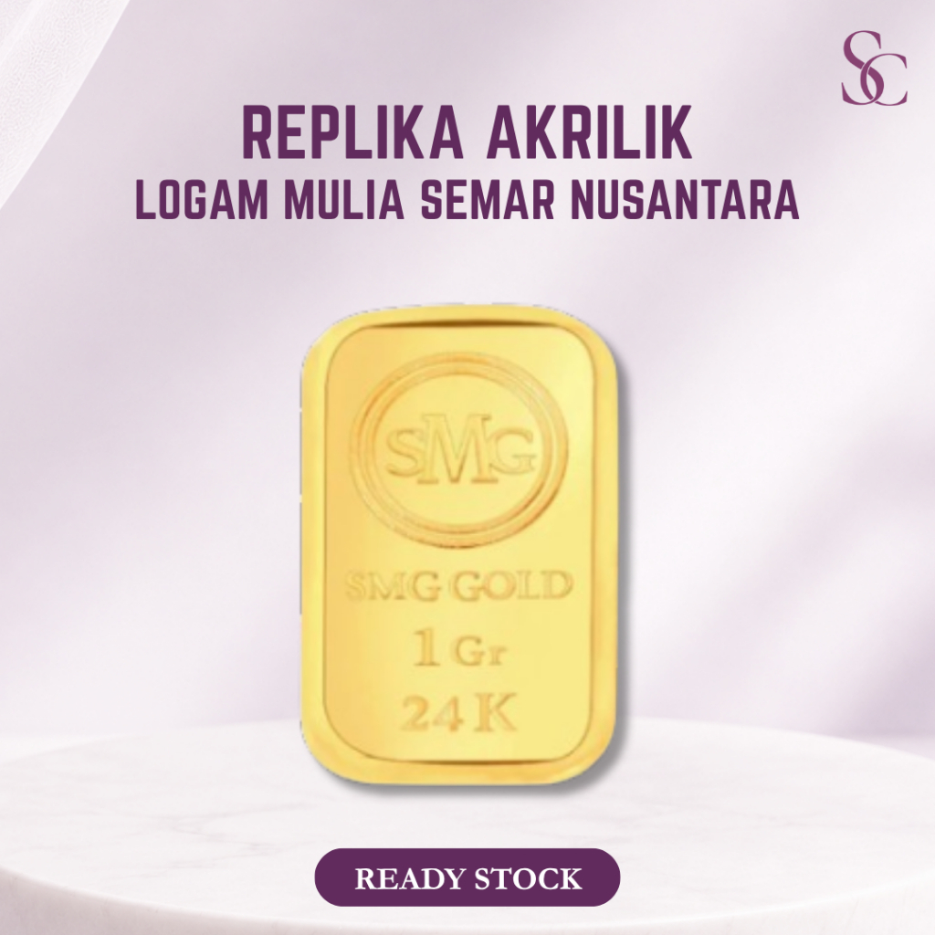 REPLIKA LOGAM MULIA SEMAR NUSANTARA AKRILIK MIRROR GOLD MAHAR PERNIKAHAN WEDDING SESERAHAN