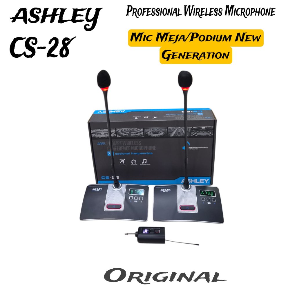 Mic Meja Wireless Ashley CS28 Original Mic Meja Podium Ashley CS 28