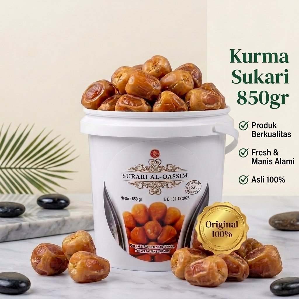 Kurma Sukari Alqassim 850gr kurma Sukari ember