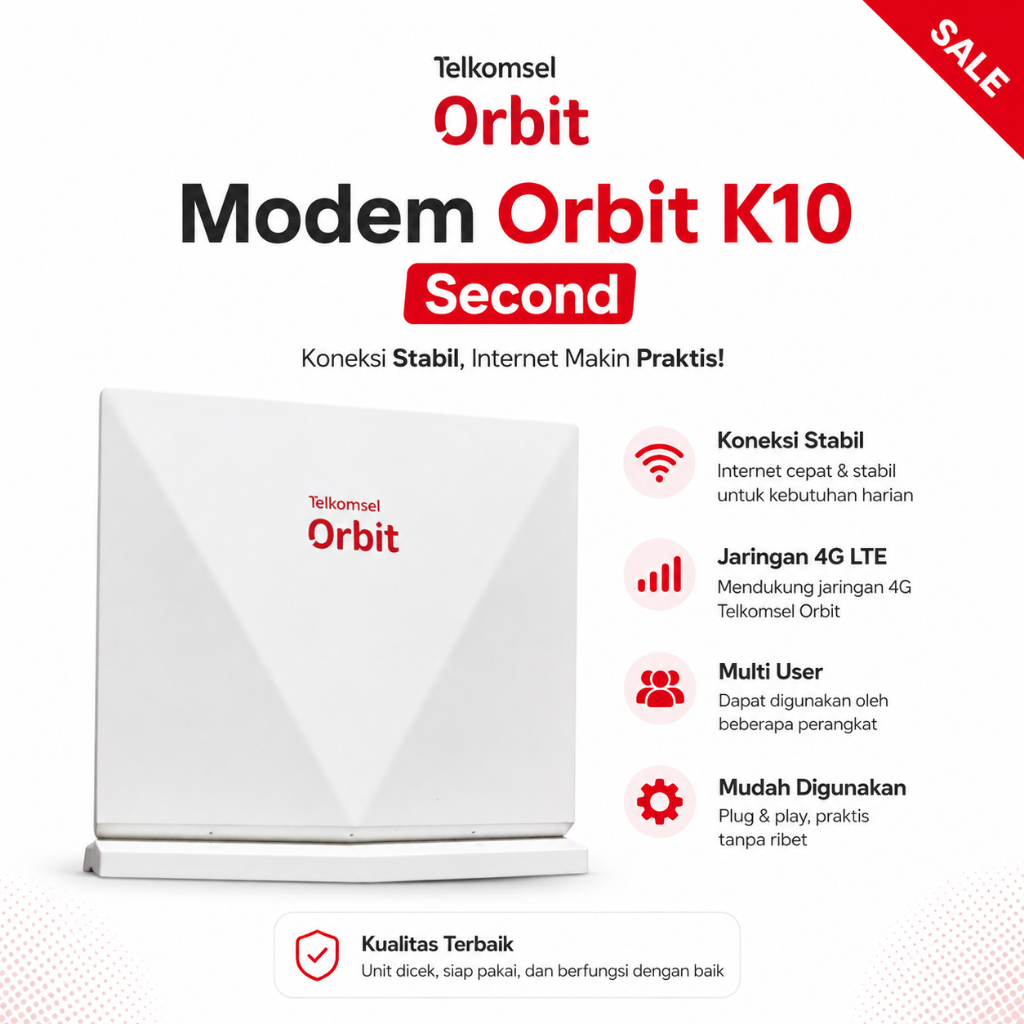 SALE Telkomsel Orbit K10 Modem 4G LTE WiFi Router  - Second Bekas Berkualitas