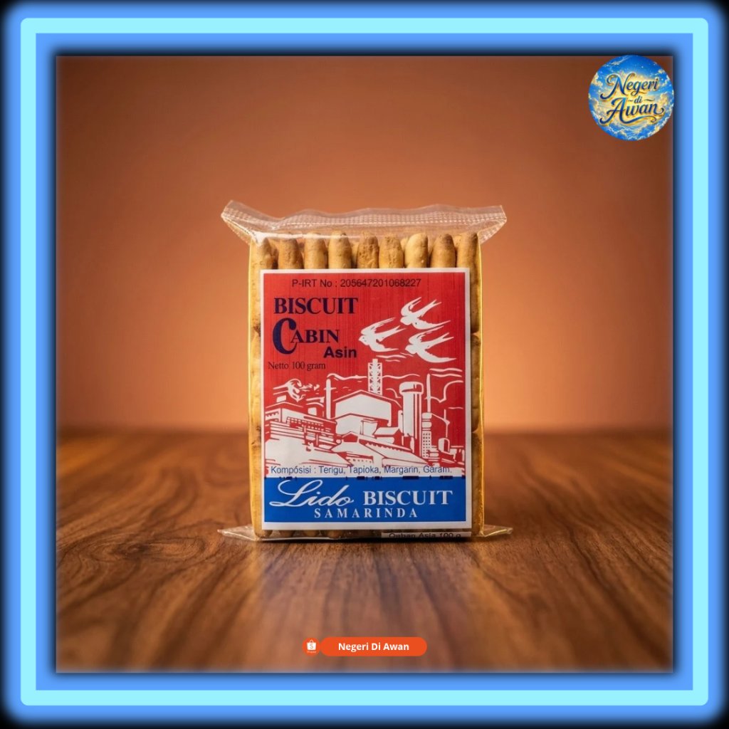 Gabin Lido Asin 100gr - Biskuit Legendaris Khas Samarinda - Snack Jadul Gurih